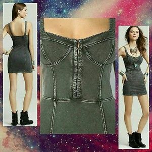 Free People Sweetheart Bustier Hook Eye Slip Dress